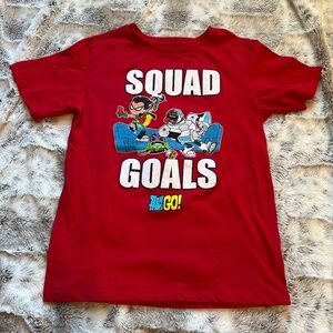 $8 when you bundle - Teen Titans Go! Red T-Shirt Kids L 10-12Y - Bundle Discount
